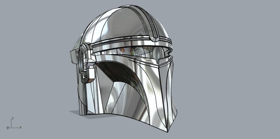 Mandalorian Silverhawks helmet mashup 3D print model_7