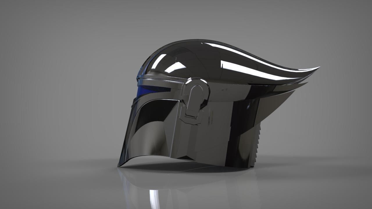 Mandalorian Silverhawks helmet mashup 3D print model_3