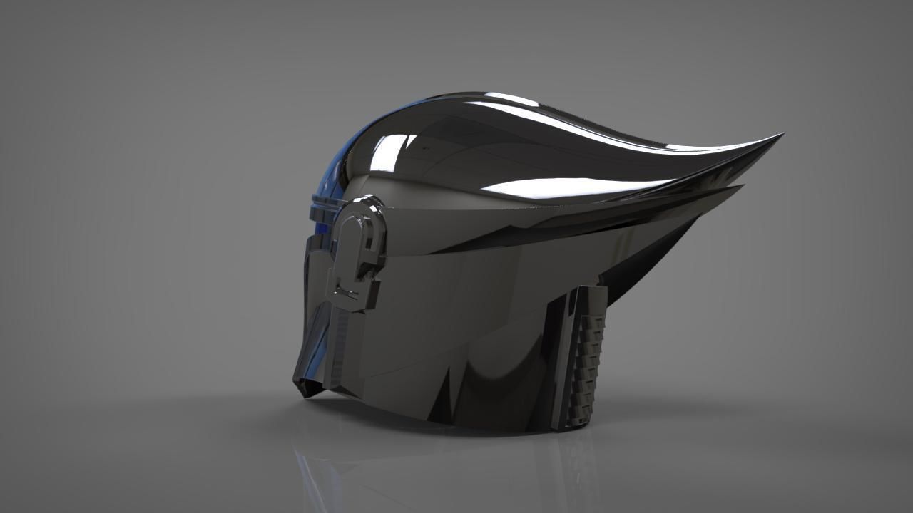 Mandalorian Silverhawks helmet mashup 3D print model_4