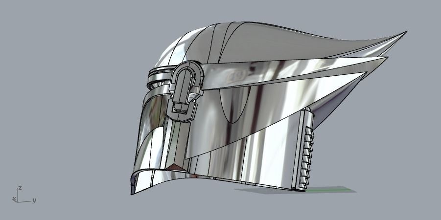Mandalorian Silverhawks helmet mashup 3D print model_8