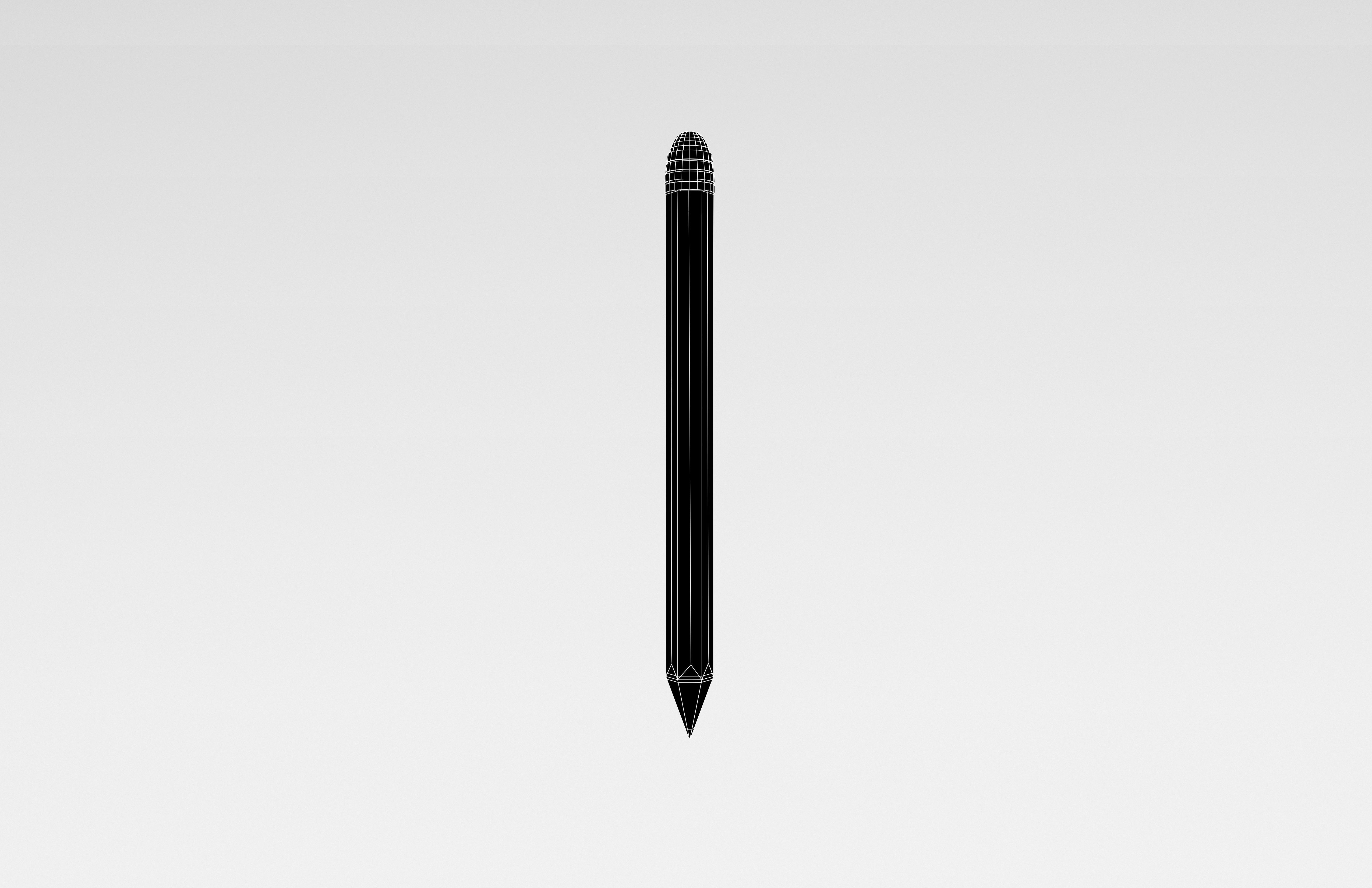 Pencil v1 001 Low-poly 3D model_5