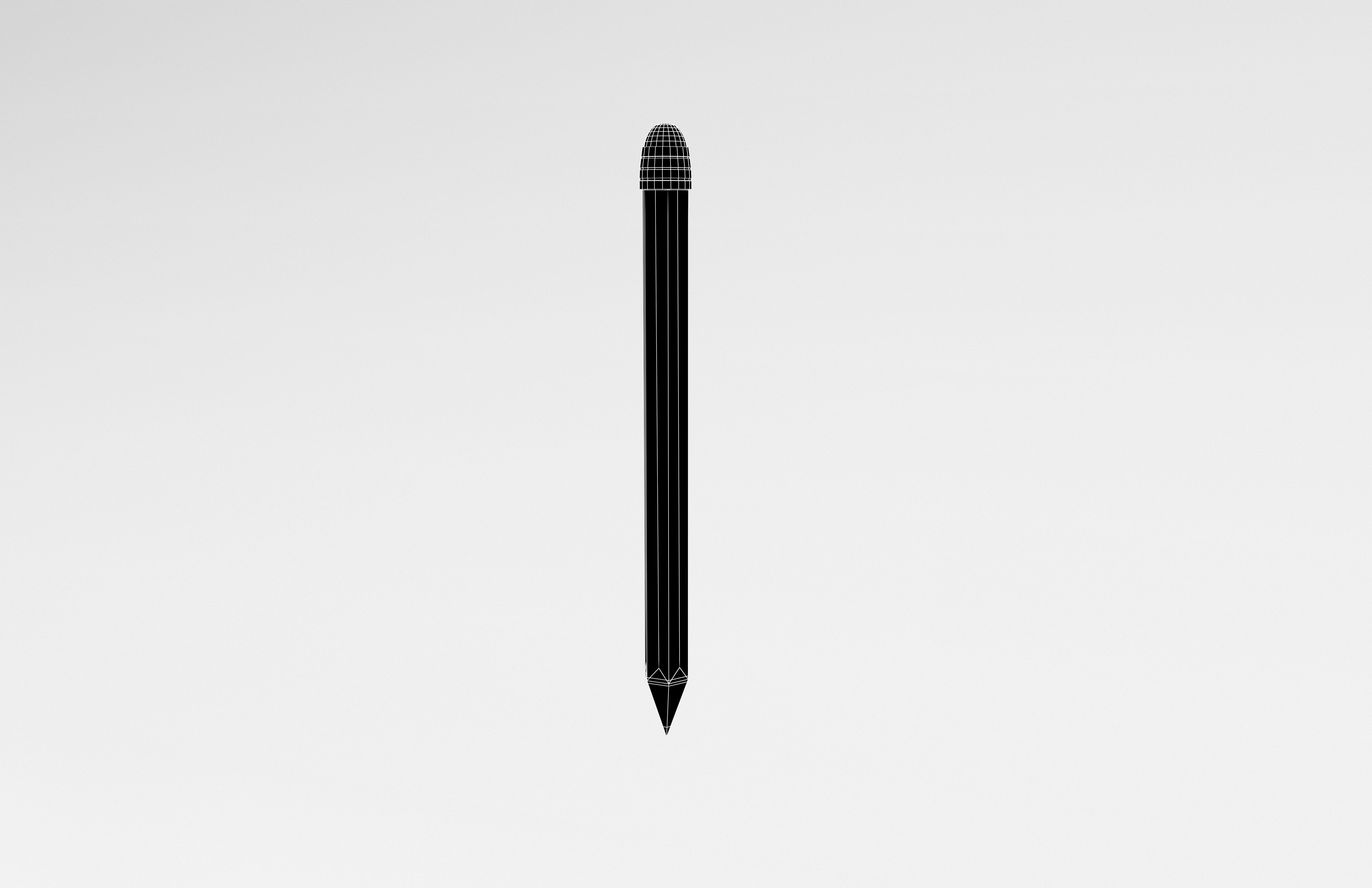 Pencil v1 001 Low-poly 3D model_6