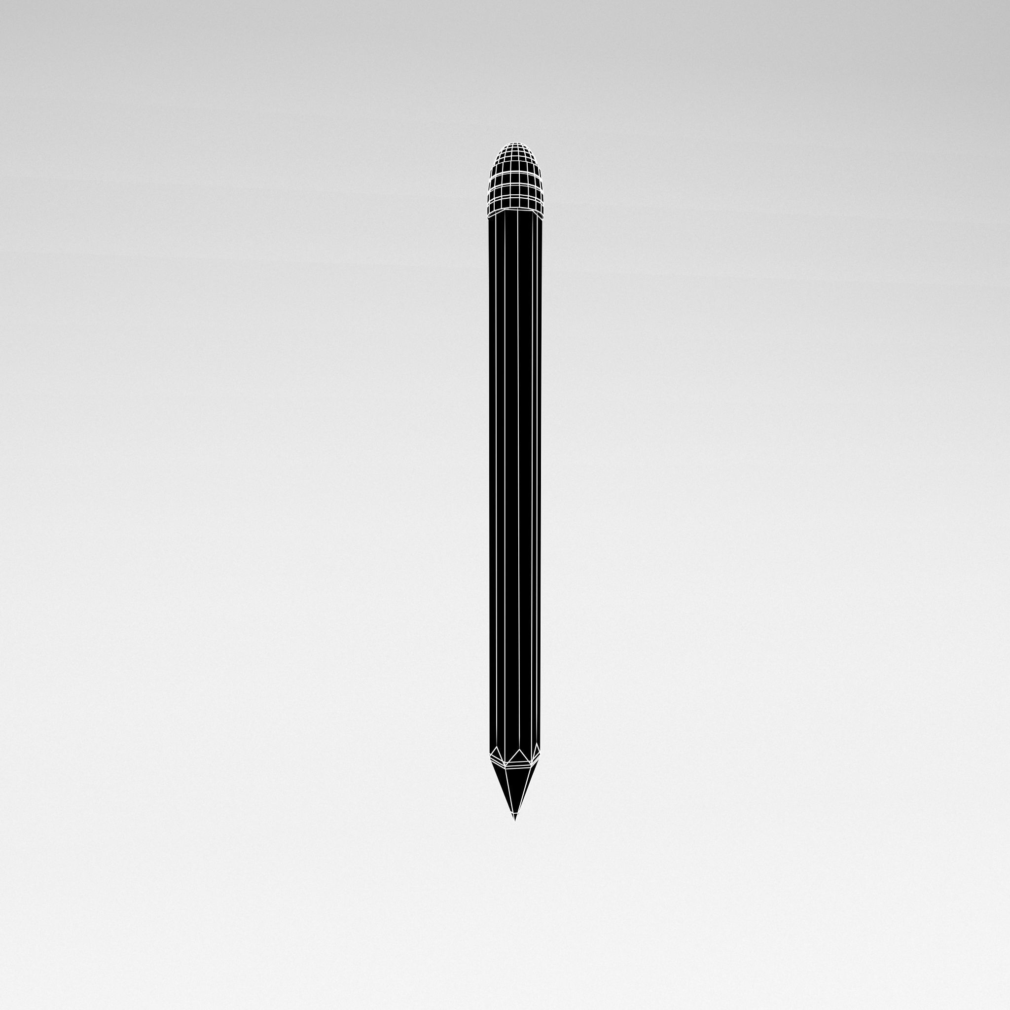 Pencil v1 001 Low-poly 3D model_4