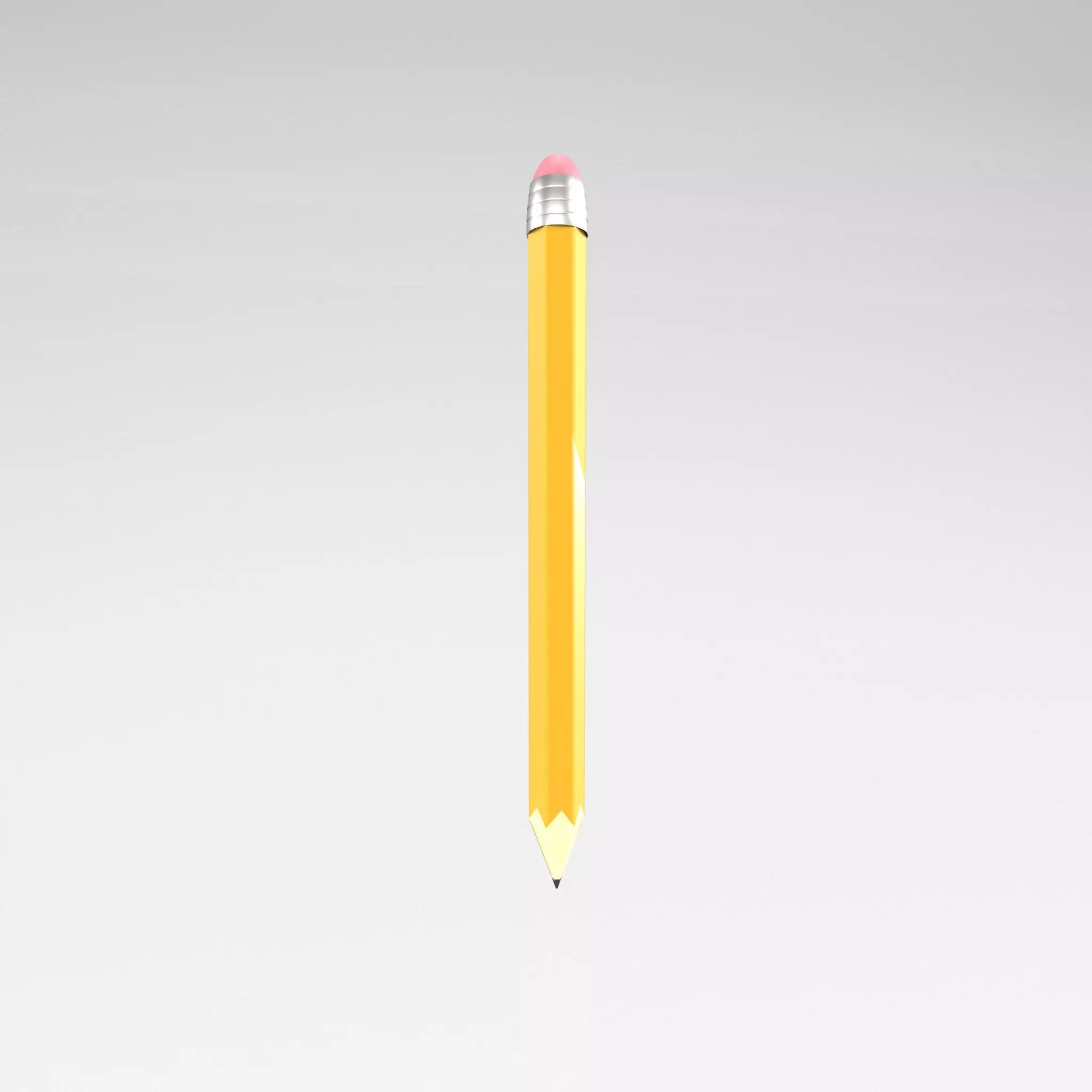 Pencil v1 001 Low-poly 3D model_0