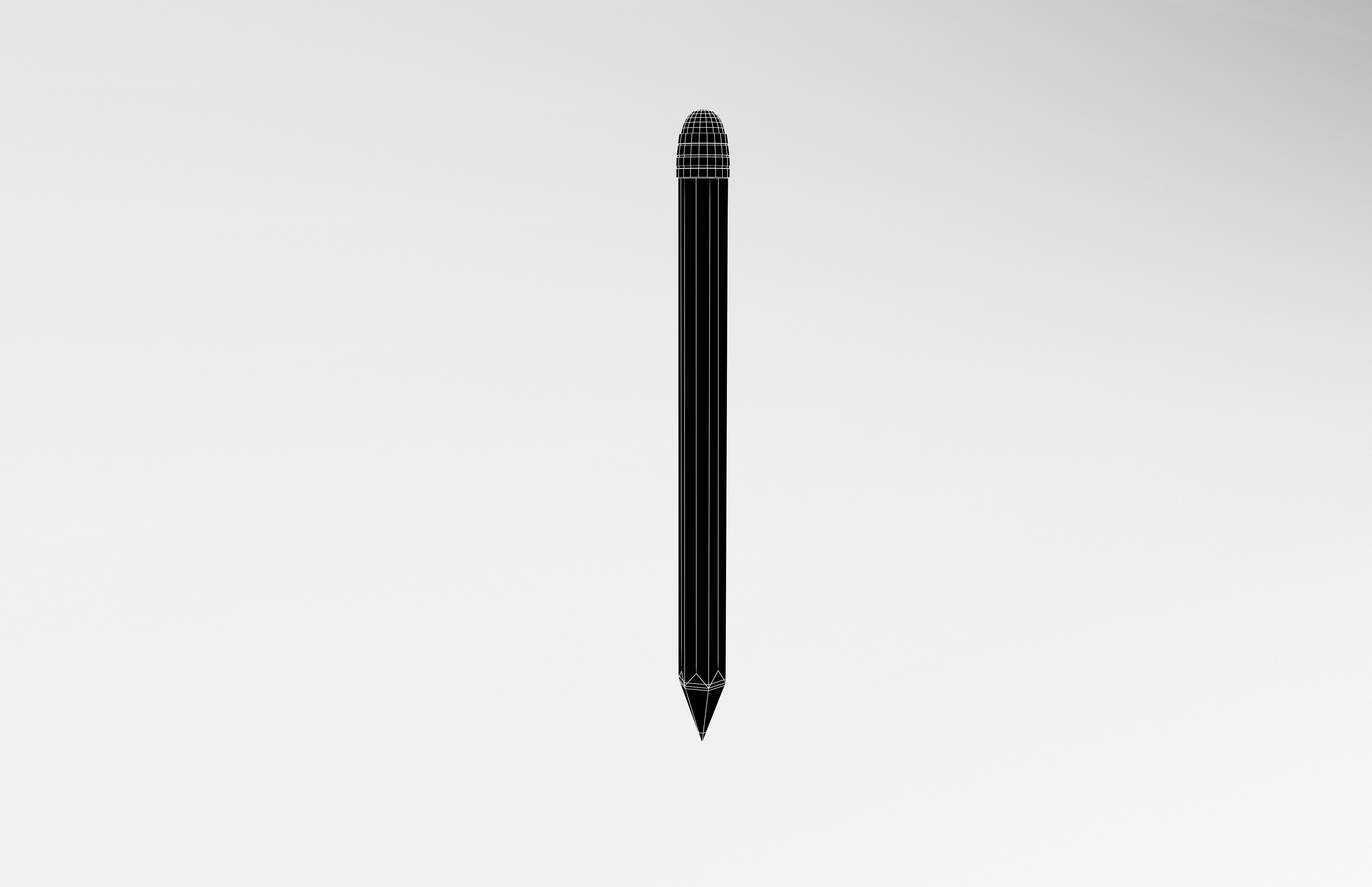 Pencil v1 001 Low-poly 3D model_7
