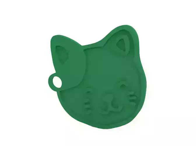 Keychain kitty cat silicone teether