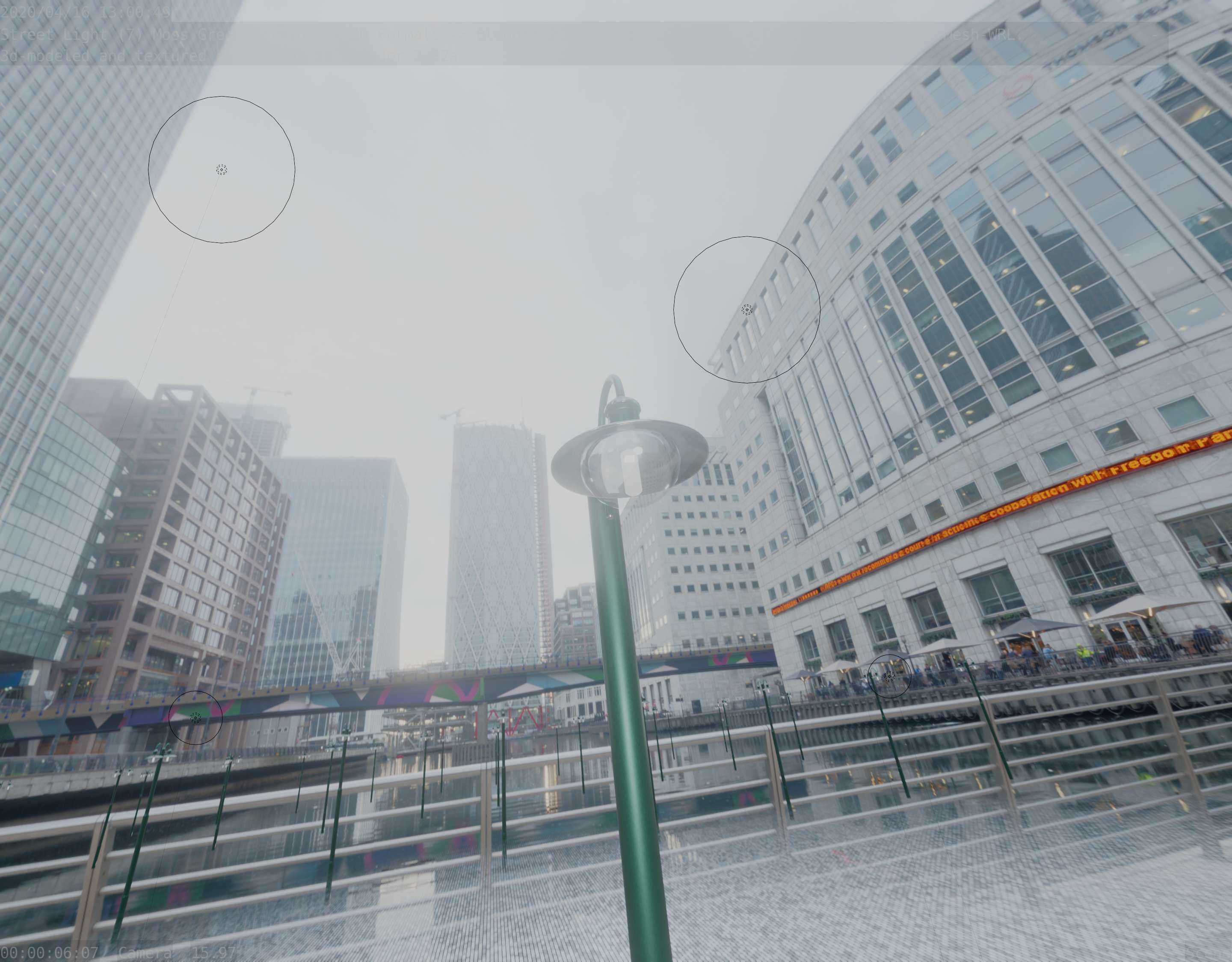 Street Light -7- Moss Green Version -1 Lamp- Low-poly 3D model_51