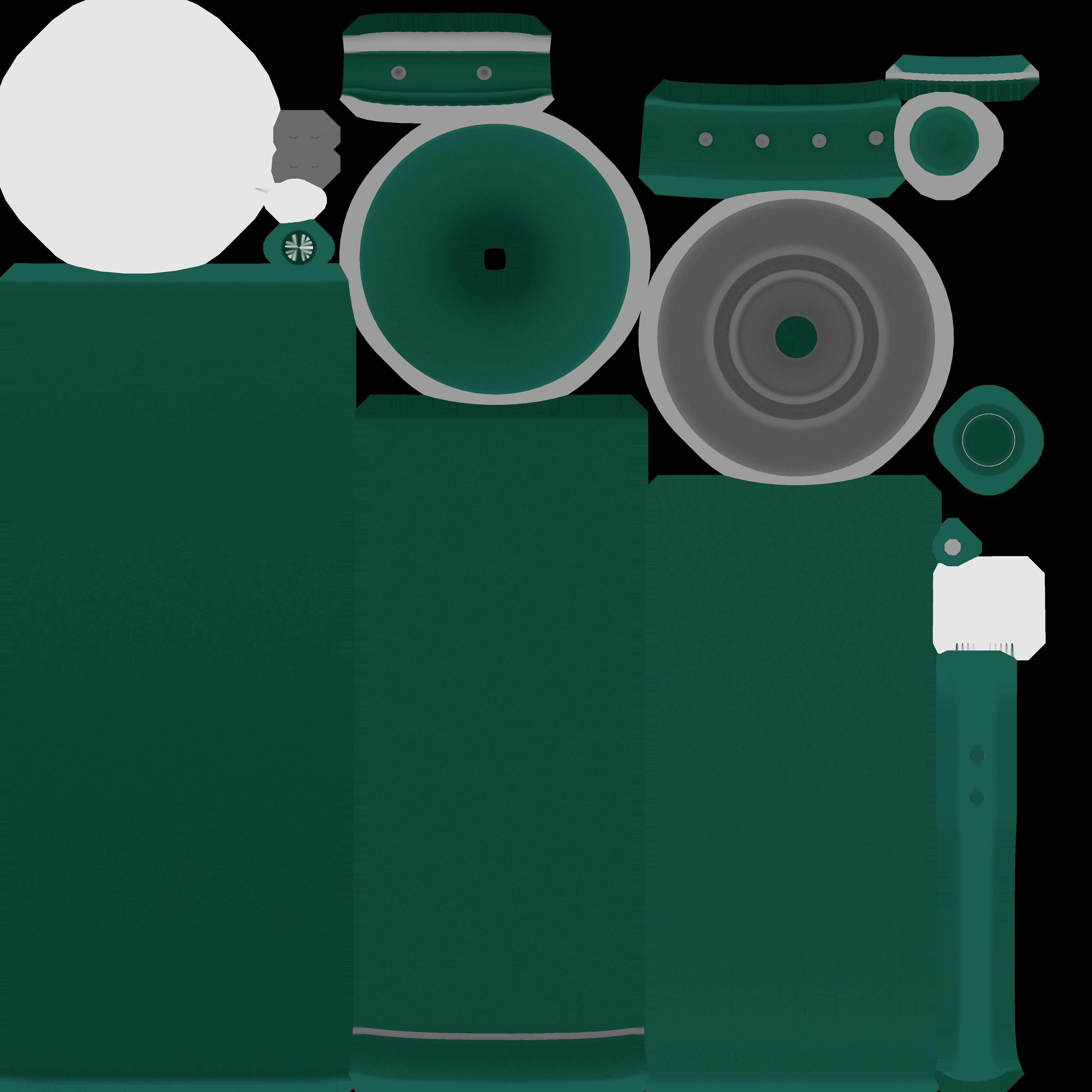 Street Light -7- Moss Green Version -1 Lamp- Low-poly 3D model_101