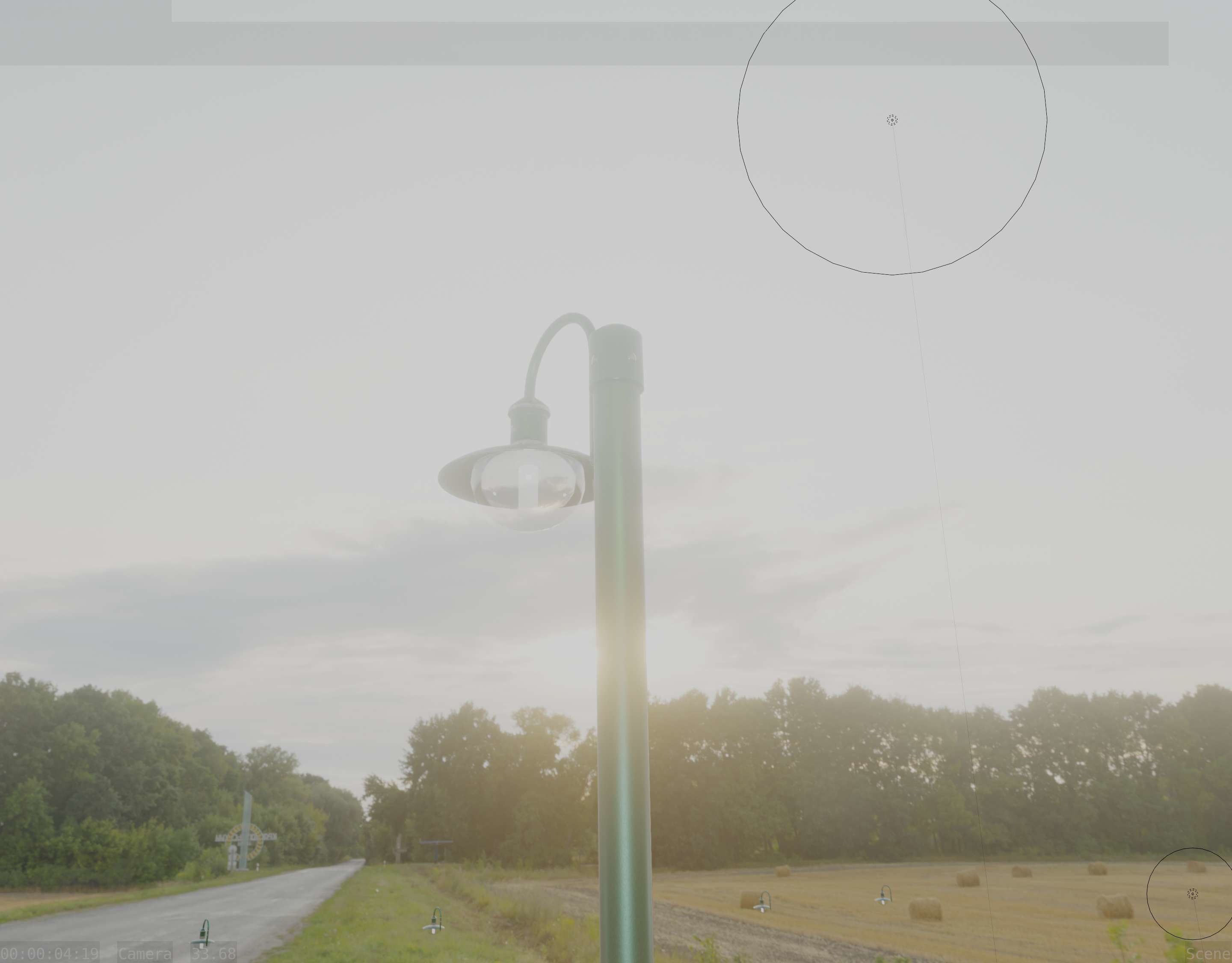 Street Light -7- Moss Green Version -1 Lamp- Low-poly 3D model_18