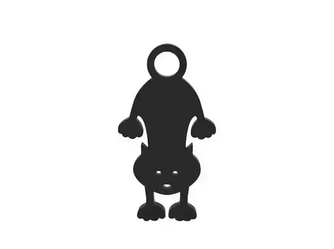 Keychain cat silhouette