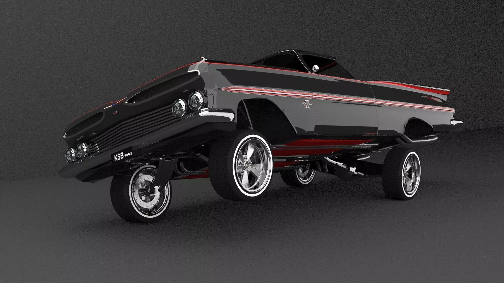 elcaminocar chevrolet bel air 3D model