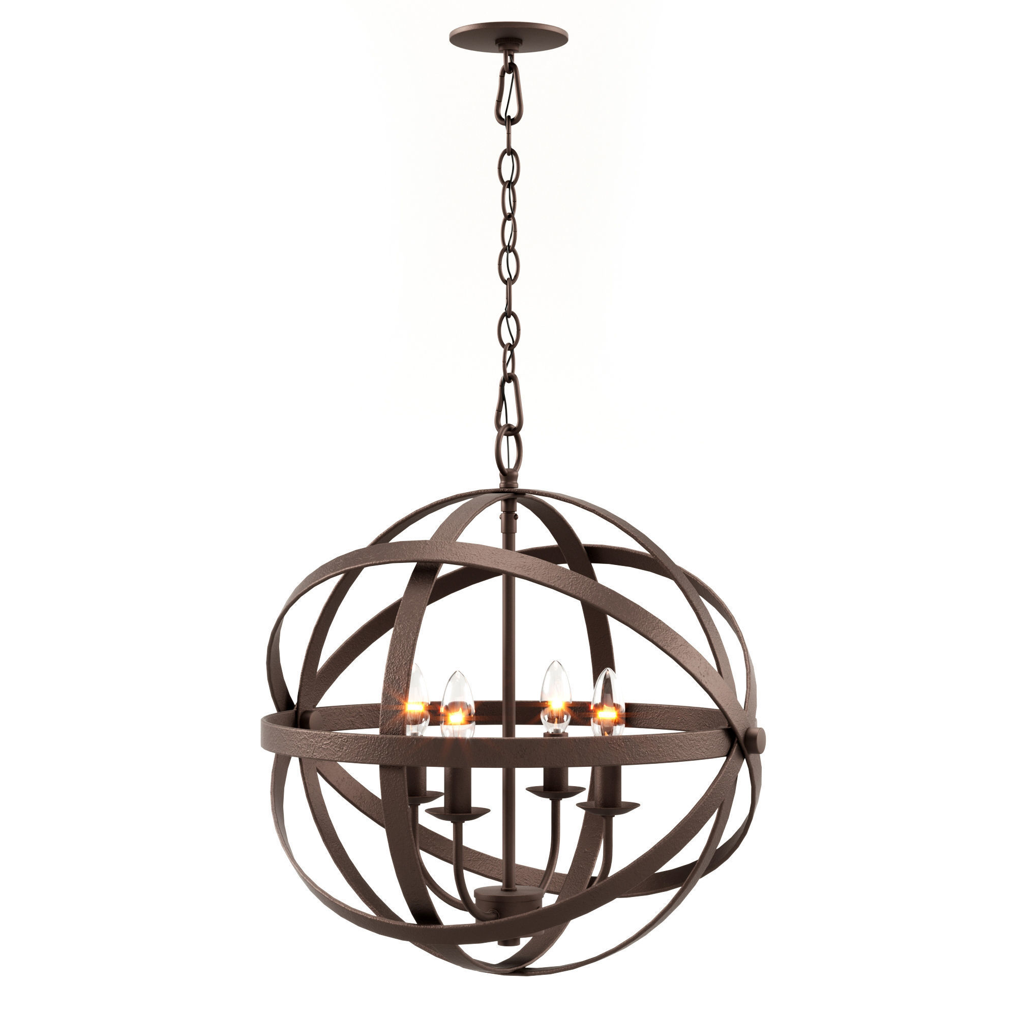 Orbit Globe Chandelier 4 Light 3D model CGTrader