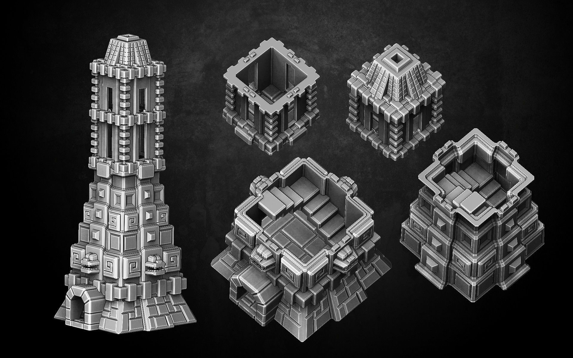 Heresylab - Fantasy Towers Set of 6 3D print model_1