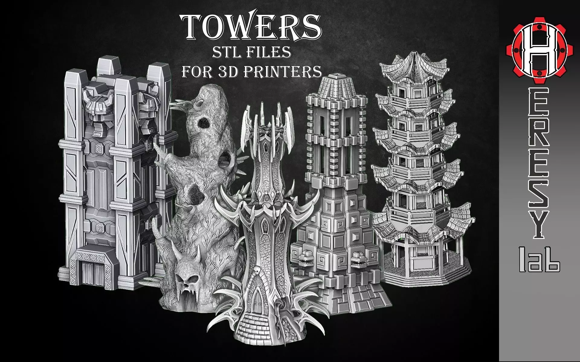 Heresylab - Fantasy Towers Set of 6 3D print model_0