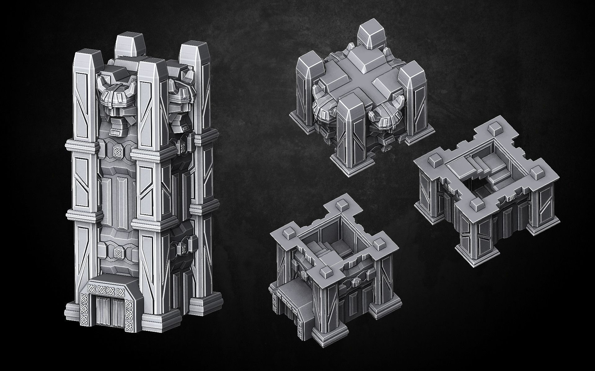 Heresylab - Fantasy Towers Set of 6 3D print model_4