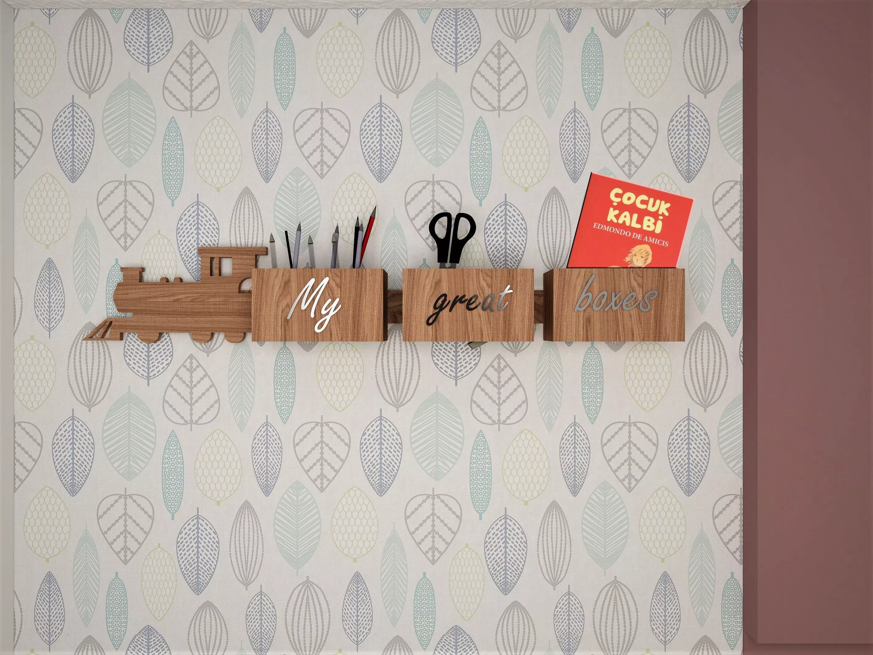 wall train 3D model