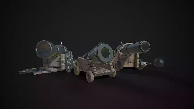 Stylized Pirate Cannons Pack