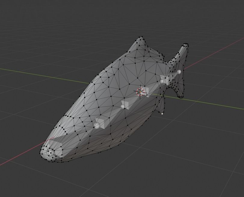 Low Poly Carp fish Free low-poly 3D model_2