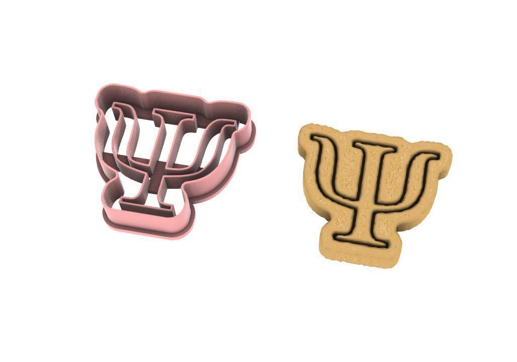 Psi cookie cutter 3D print model_5