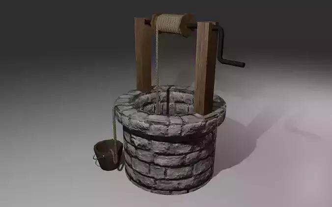 Well - Water - Poco de Agua Low-poly 3D model