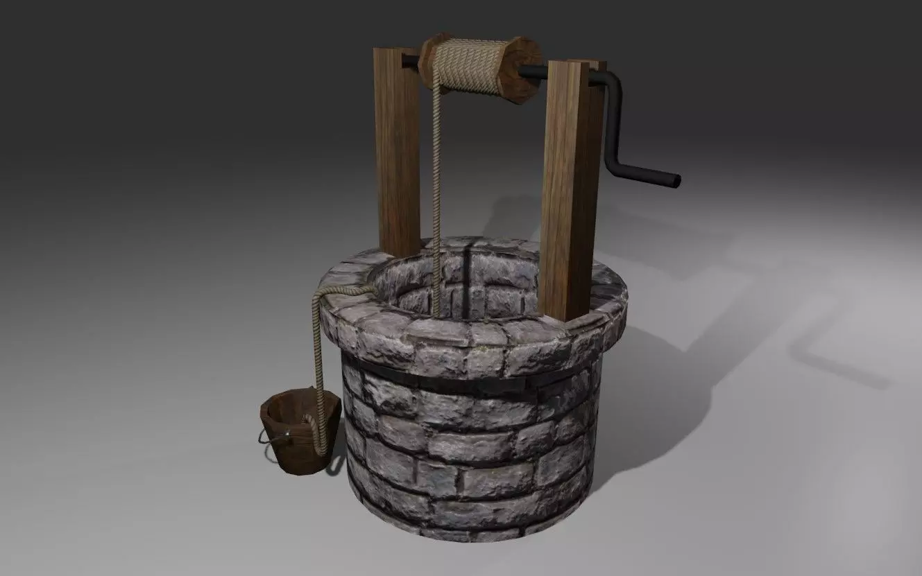 Well - Water - Poco de Agua Low-poly 3D model