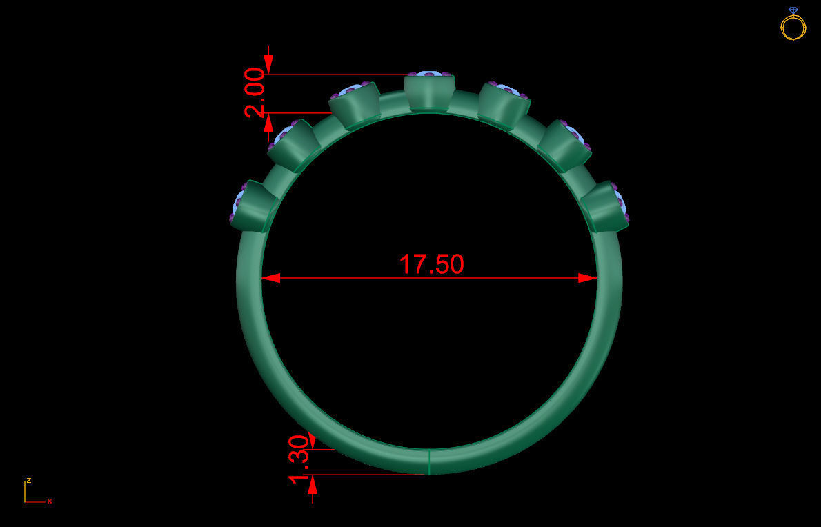 Ring 100 3D print model_6