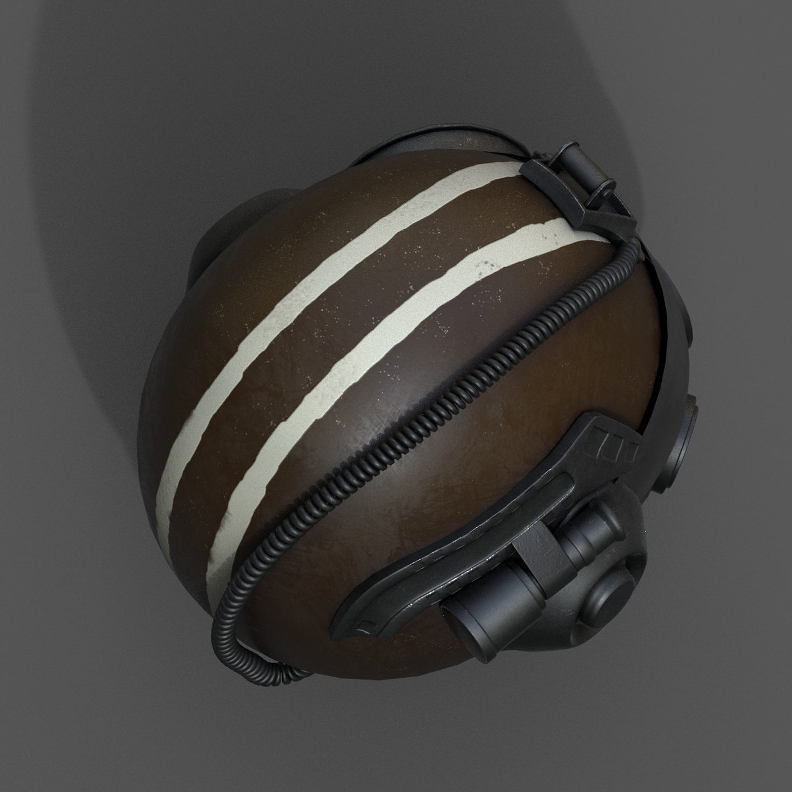 Helmet gas mask scifi military futuristic futuristic technology  Low-poly 3D model_9