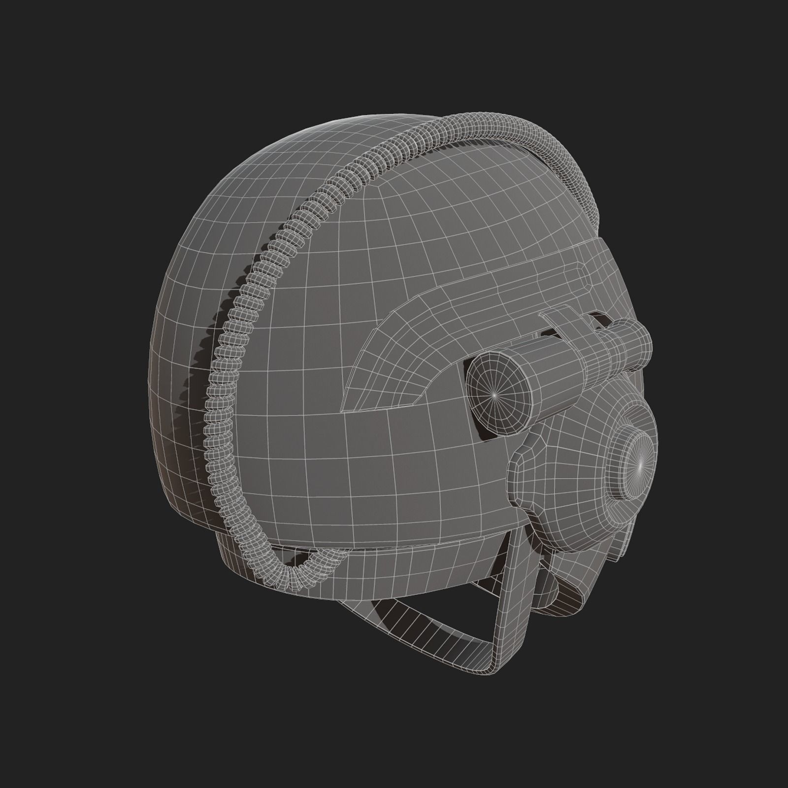 Helmet gas mask scifi military futuristic futuristic technology  Low-poly 3D model_10