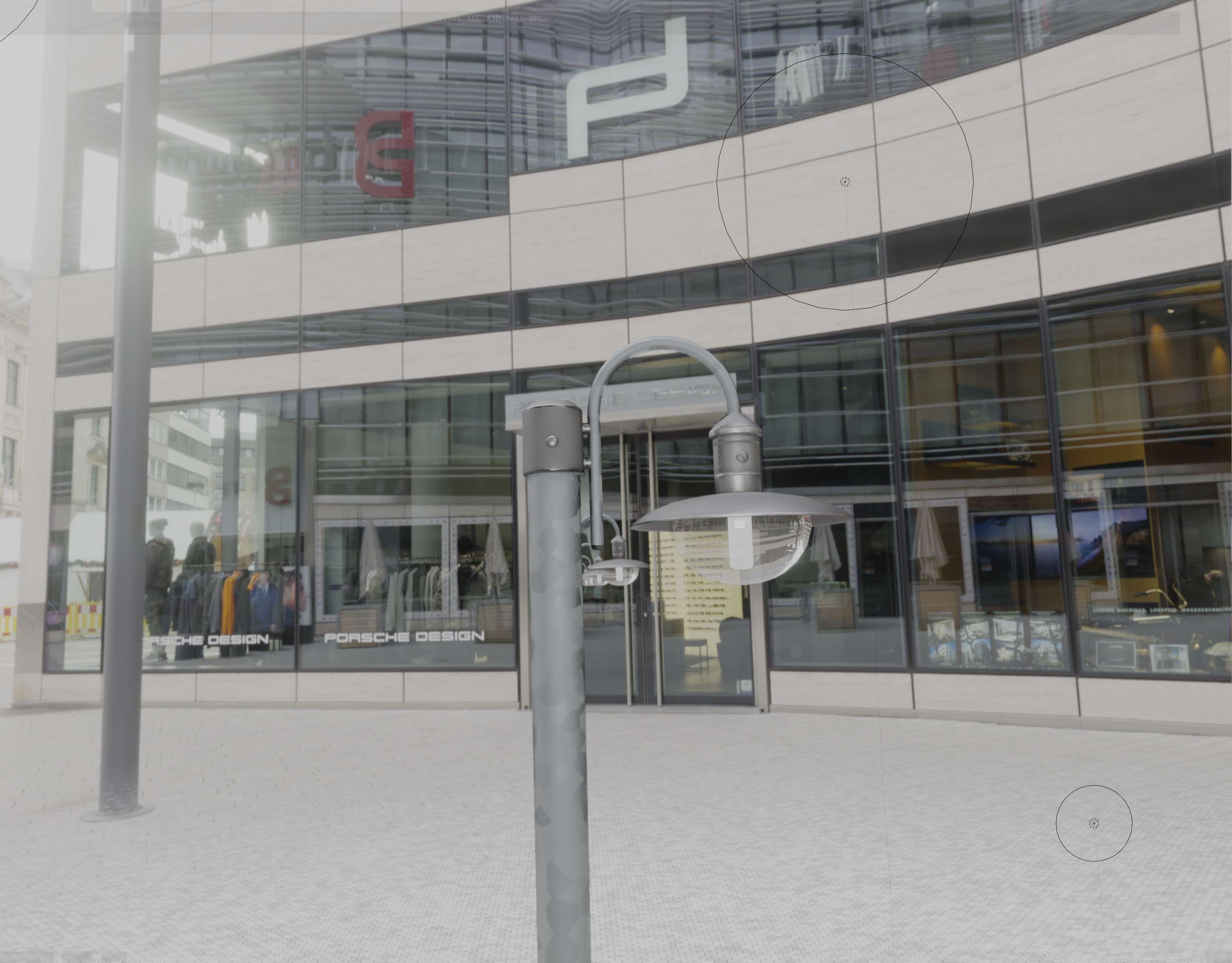 Street Light -7- Galvanized Version -1 Lamp-  Low-poly 3D model_59