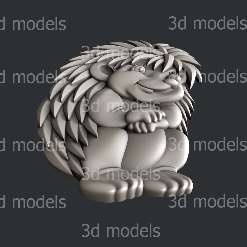 Hedgehog Router 3d STL models for CNC router or 3d printer hedgehog for kids 3D model ...