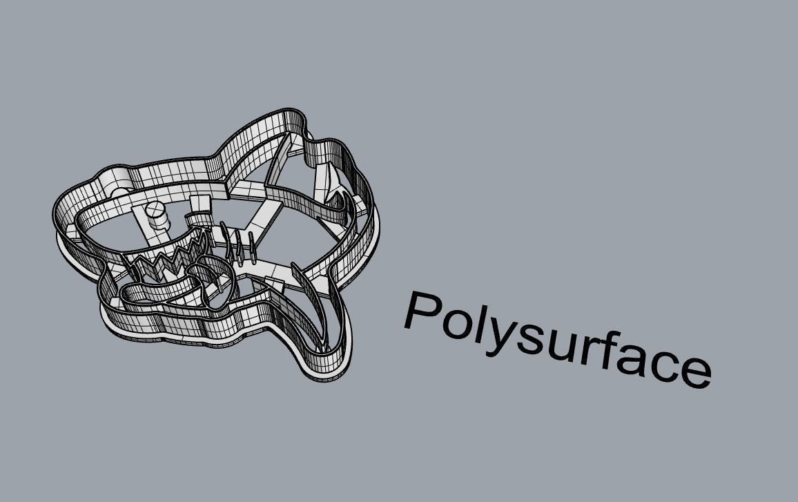 Shark cookie cutter 3D print model_3