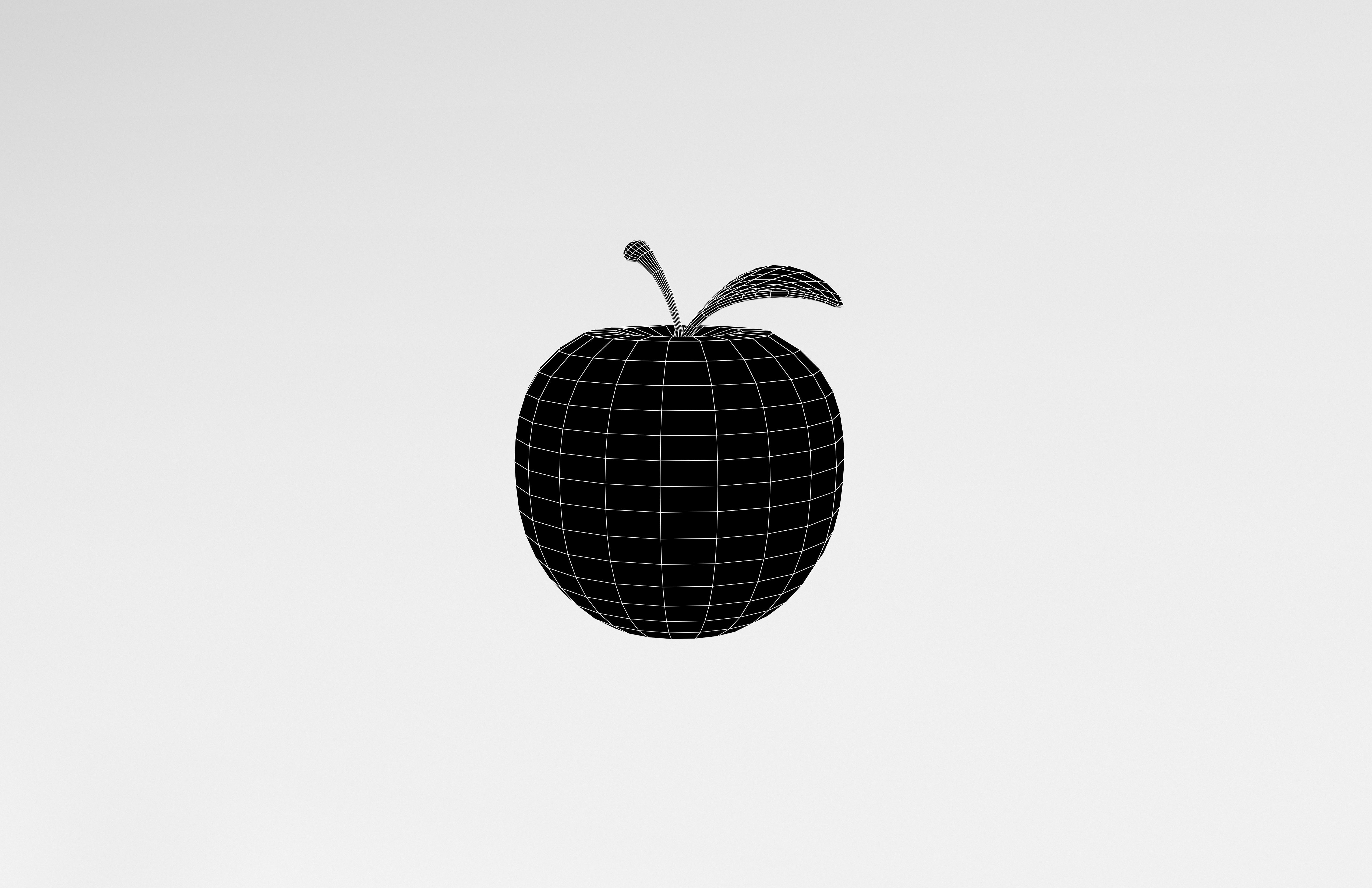 Apple v1 001 Low-poly 3D model_6