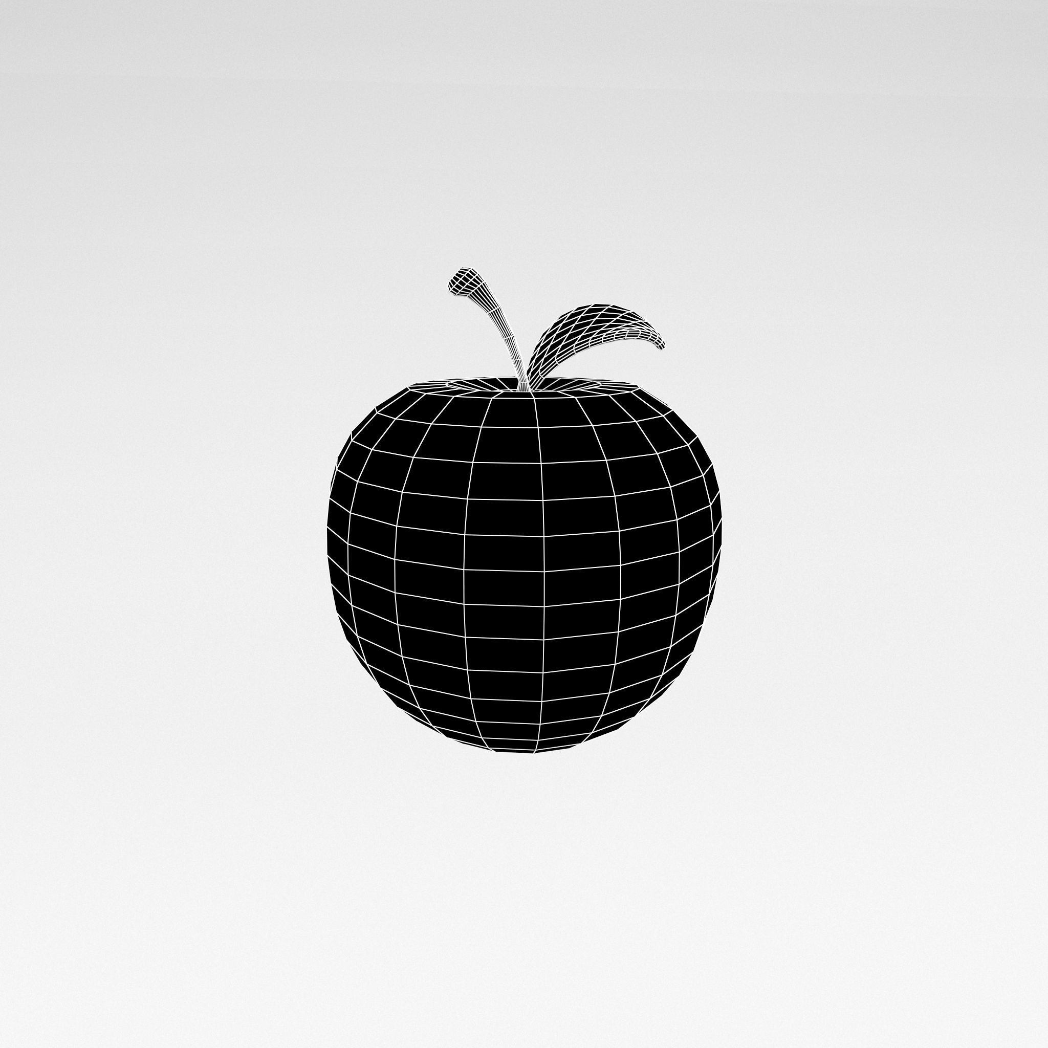 Apple v1 001 Low-poly 3D model_4