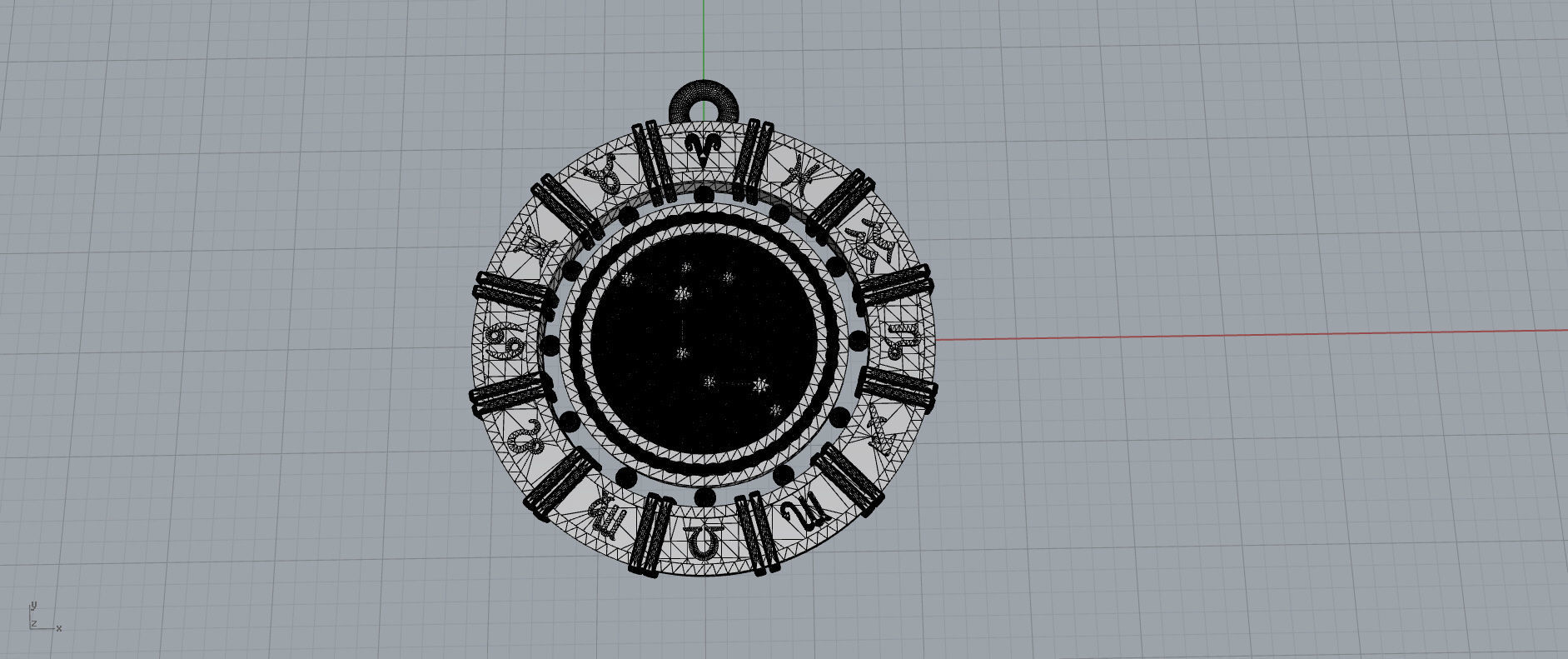 Sagitarius zodiac pendant  3D print model_8