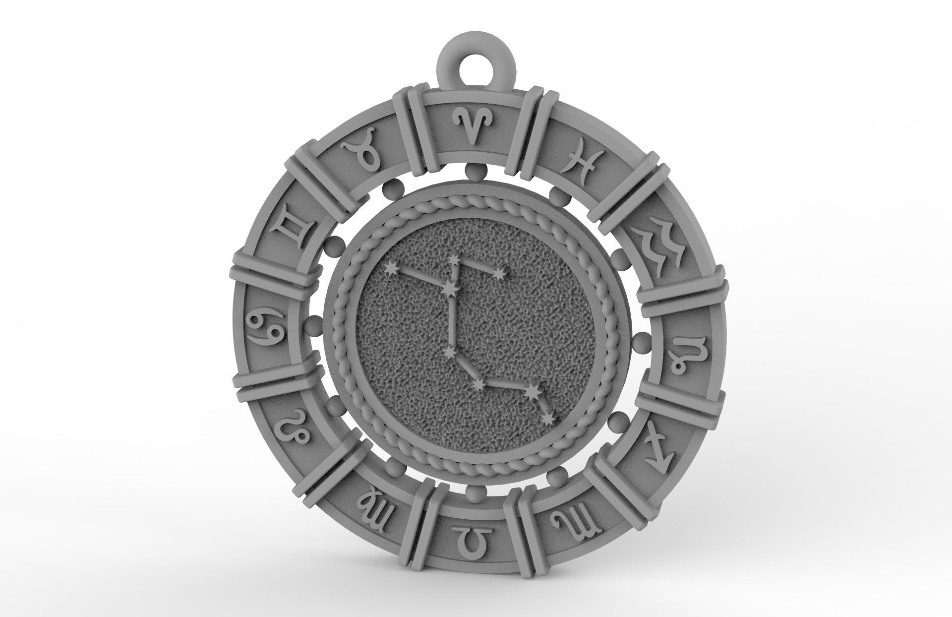 Sagitarius zodiac pendant  3D print model_3