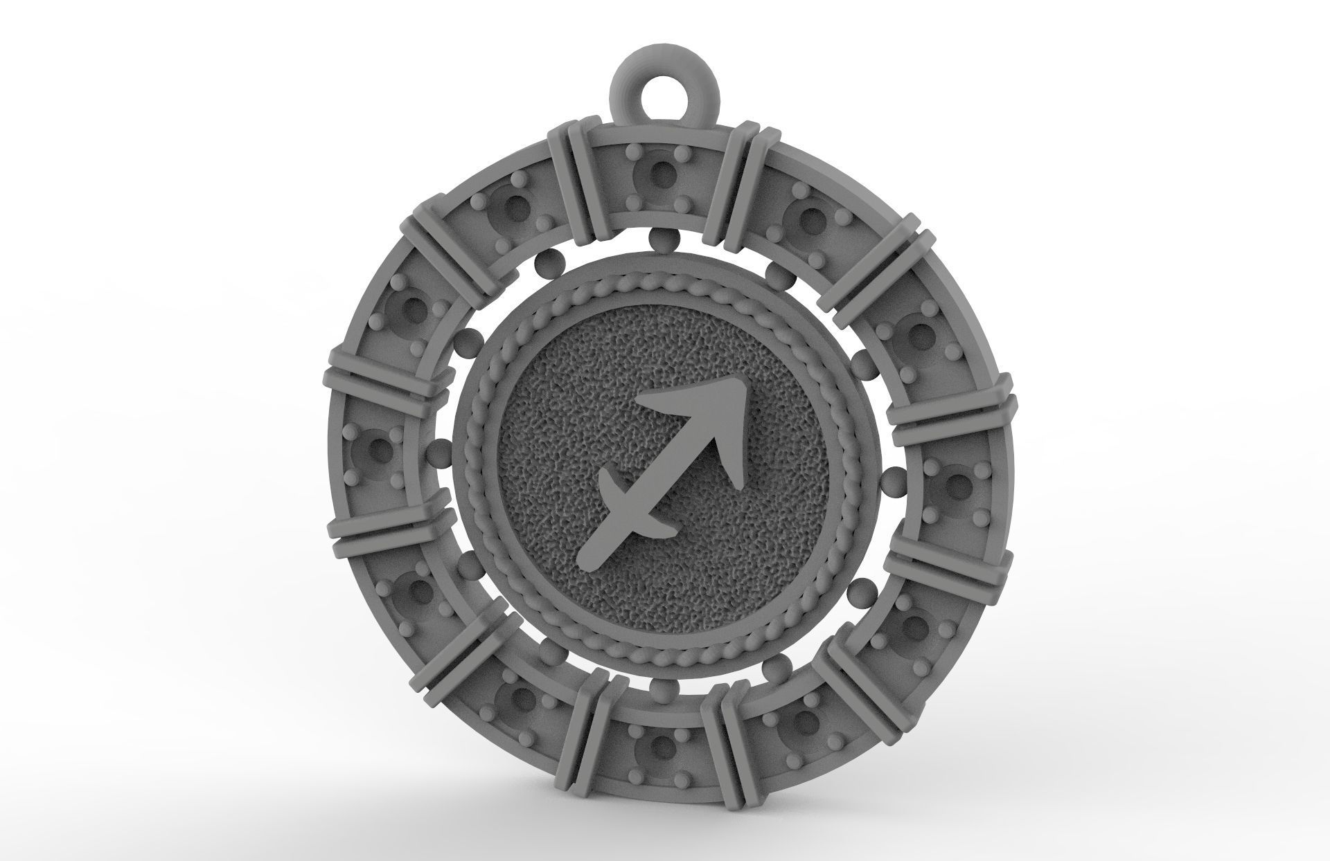 Sagitarius zodiac pendant  3D print model_2