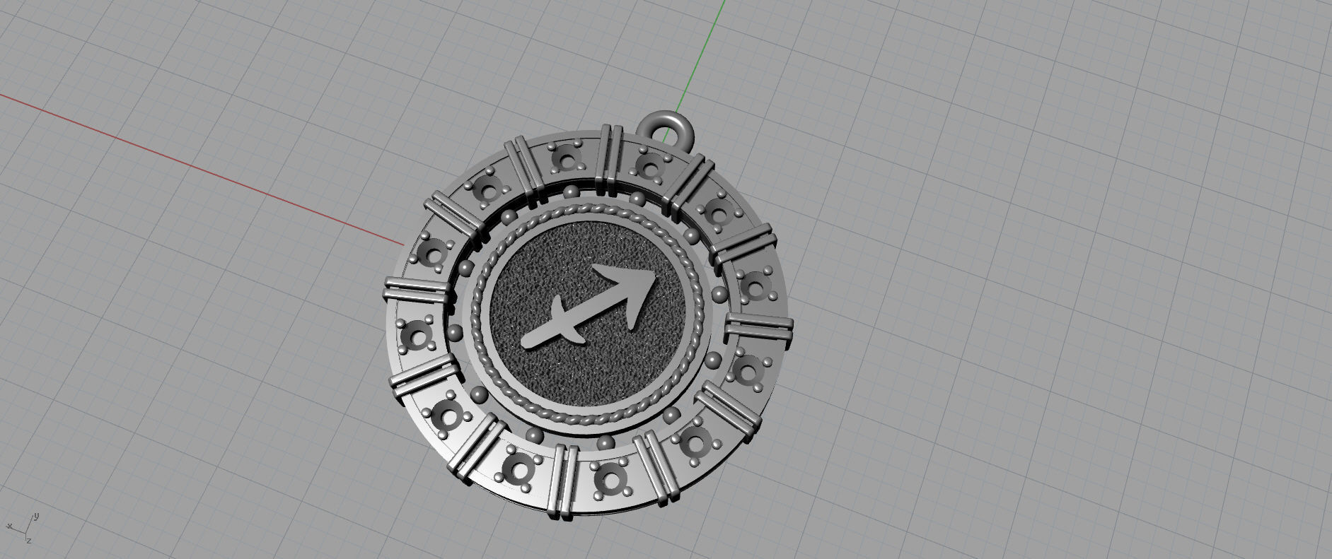 Sagitarius zodiac pendant  3D print model_5