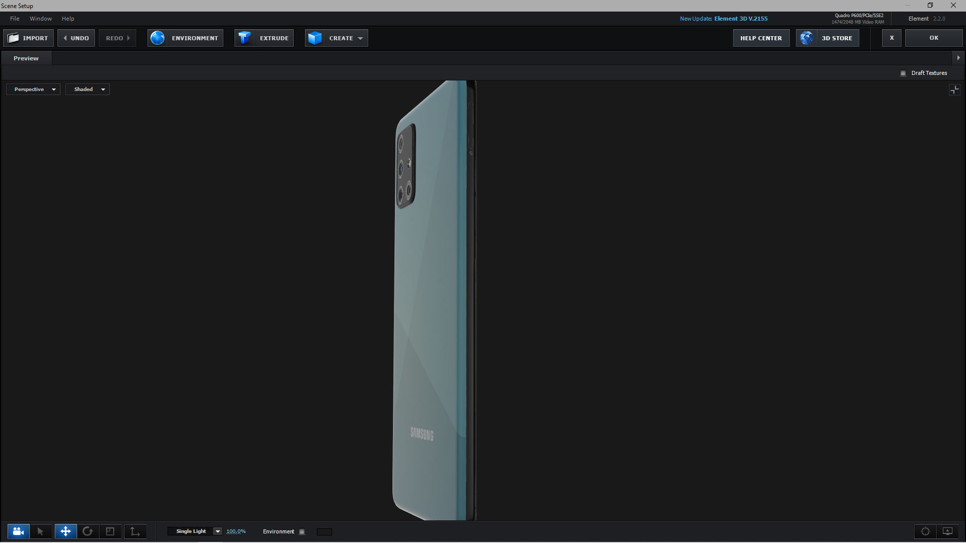 E3D - Samsung Galaxy A51 Prism Crush Blue 3D model_1