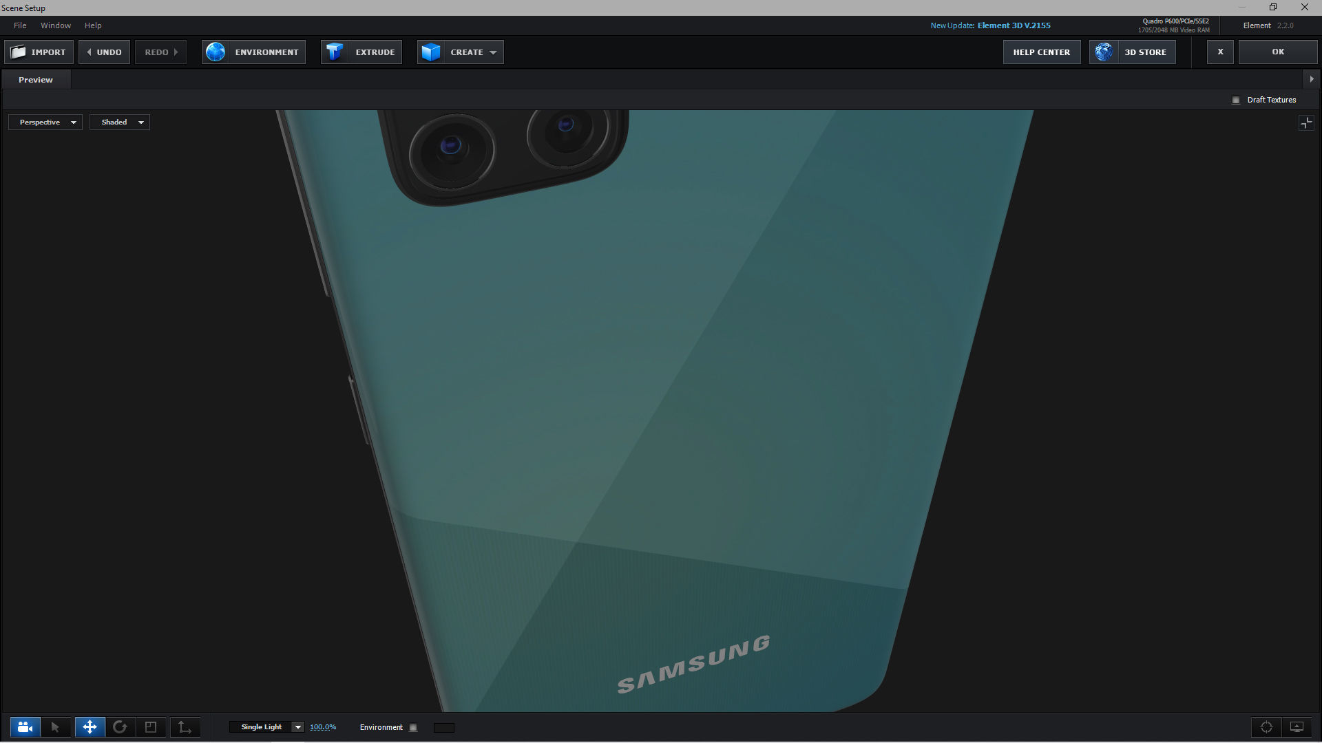 E3D - Samsung Galaxy A51 Prism Crush Blue 3D model_4