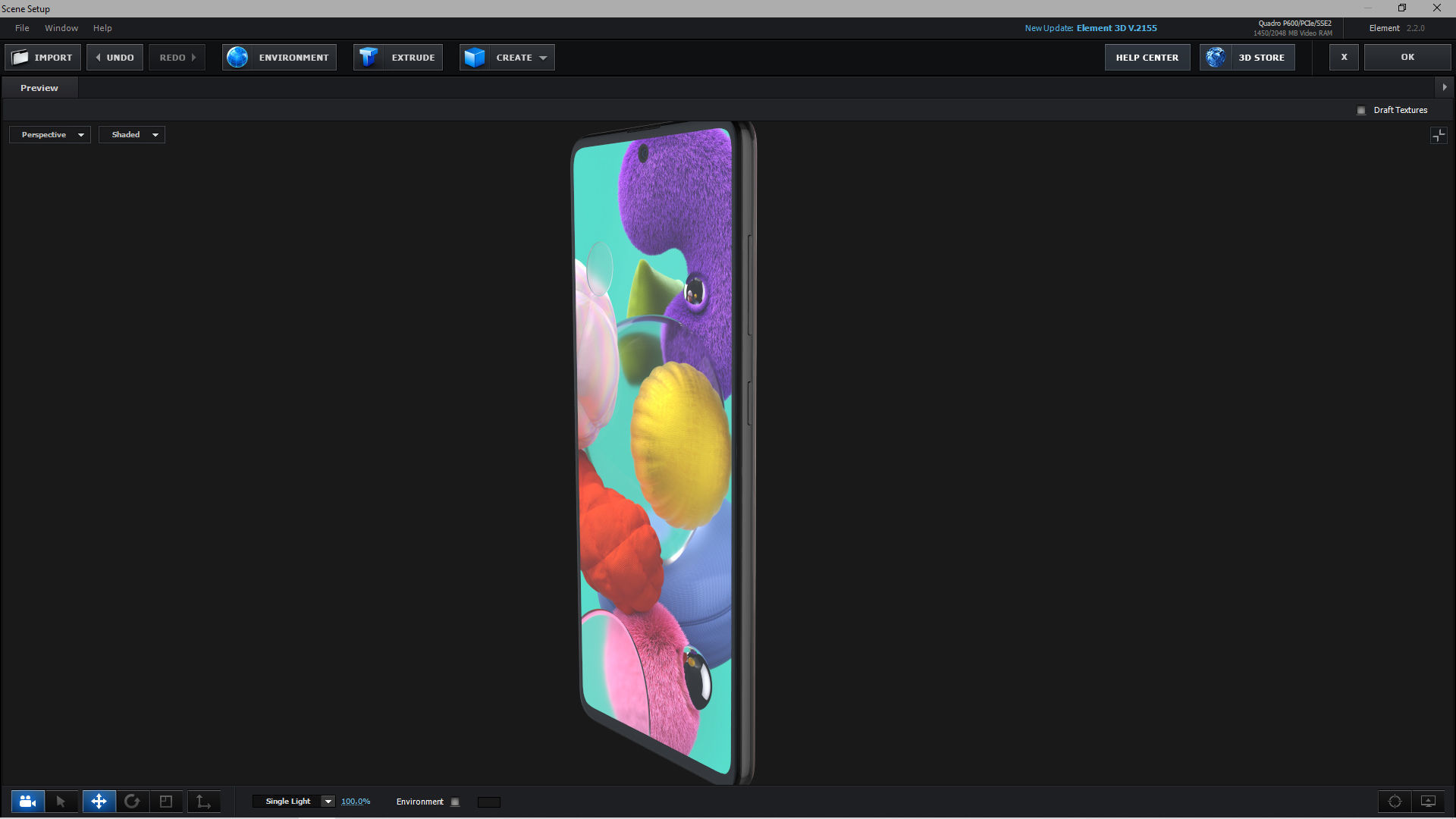 E3D - Samsung Galaxy A51 Prism Crush Pink 3D model_1