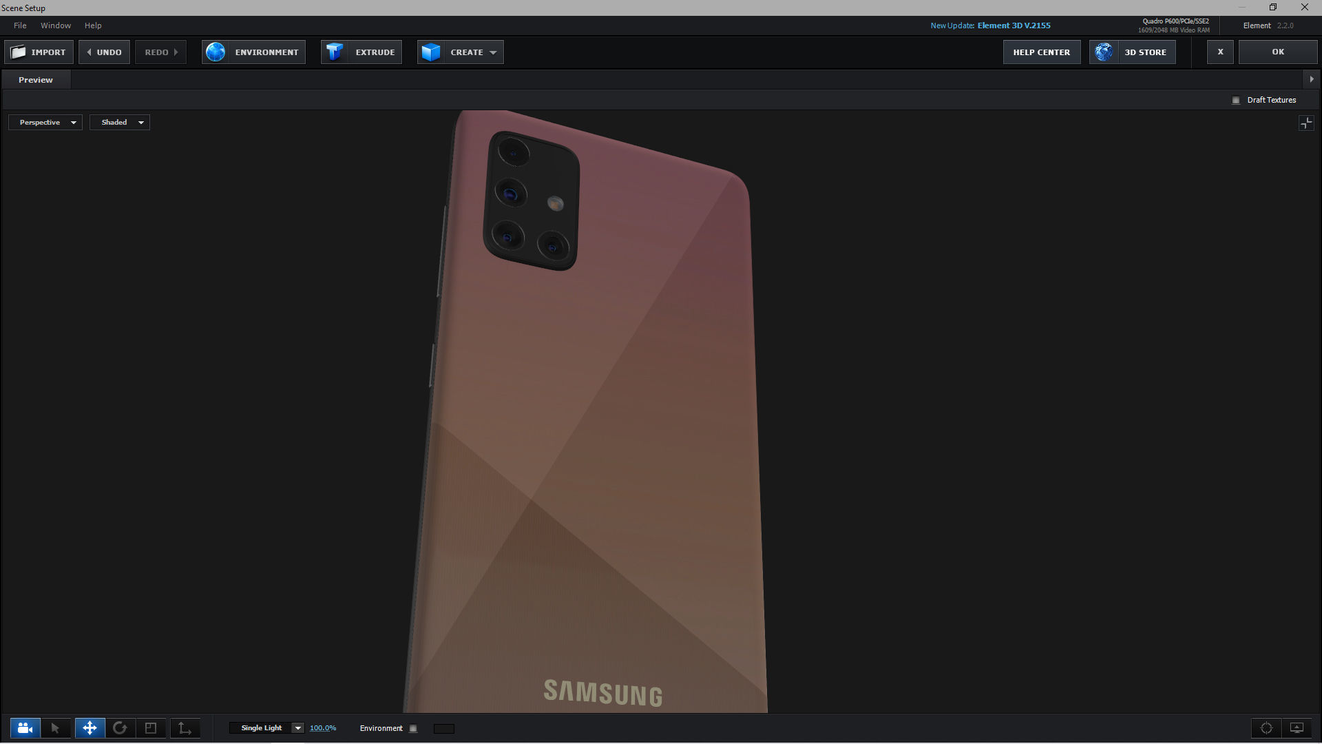 E3D - Samsung Galaxy A51 Prism Crush Pink 3D model_2