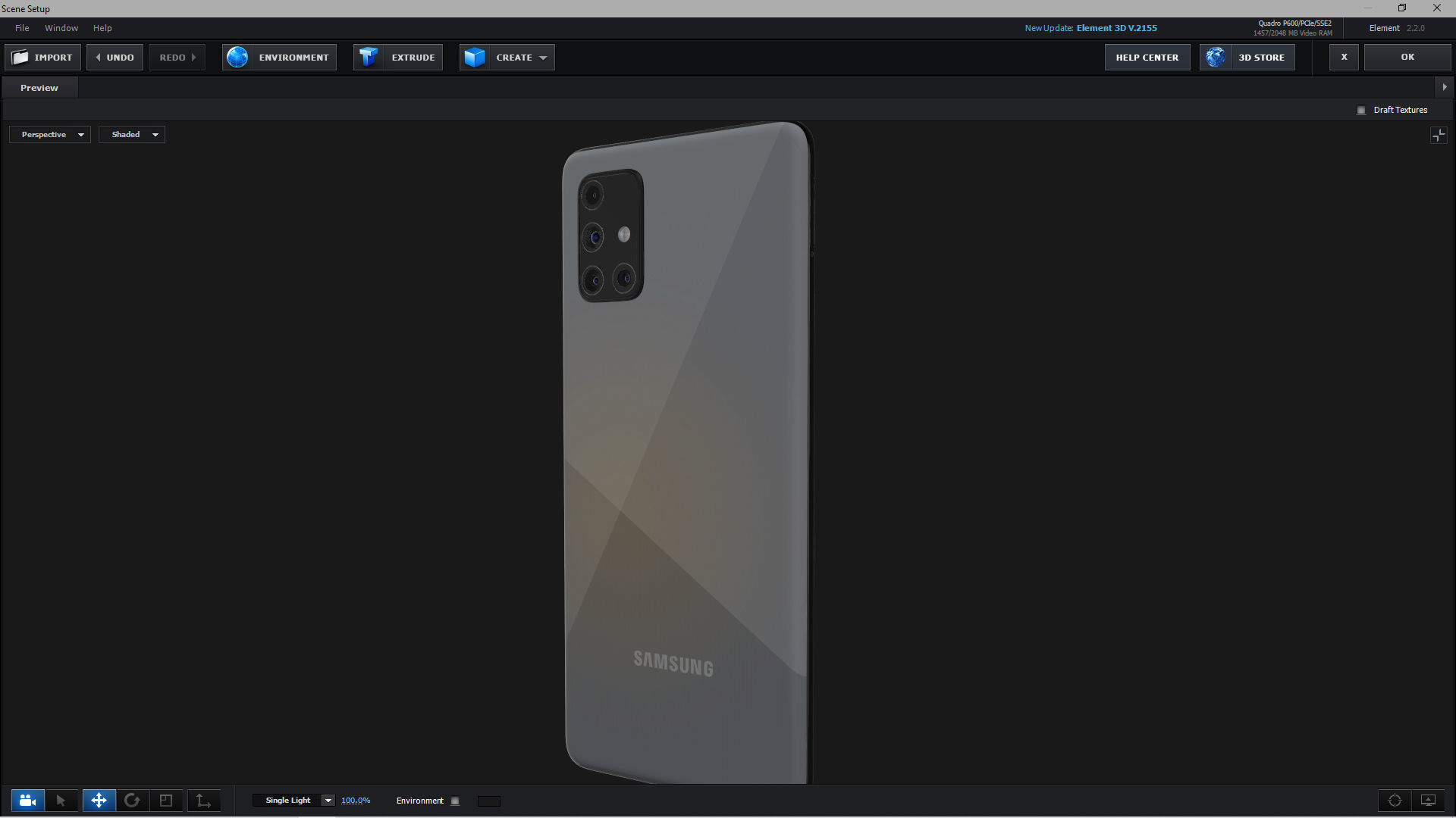 E3D - Samsung Galaxy A51 Prism Crush Silver 3D model_1