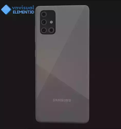 E3D - Samsung Galaxy A51 Prism Crush Silver 3D model