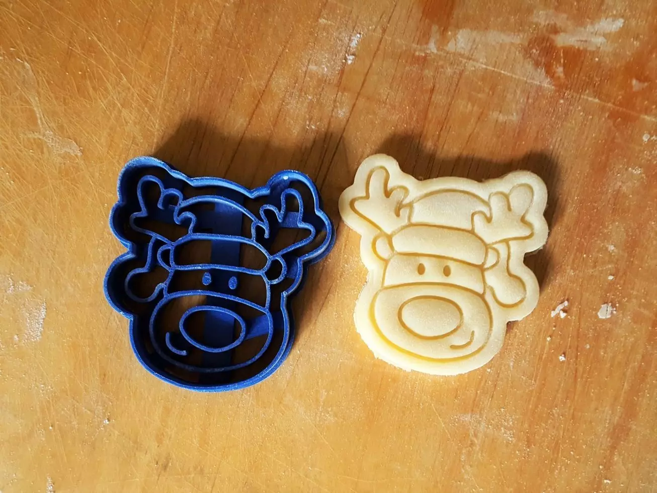 Reindeer cookie cutter 3D print model_0