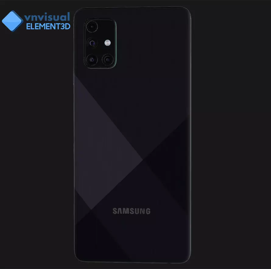 E3D - Samsung Galaxy A71 Prism Crush Black 3D model