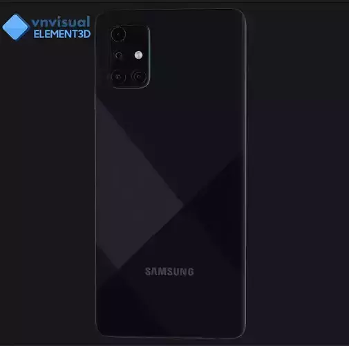 E3D - Samsung Galaxy A71 Prism Crush Black 3D model