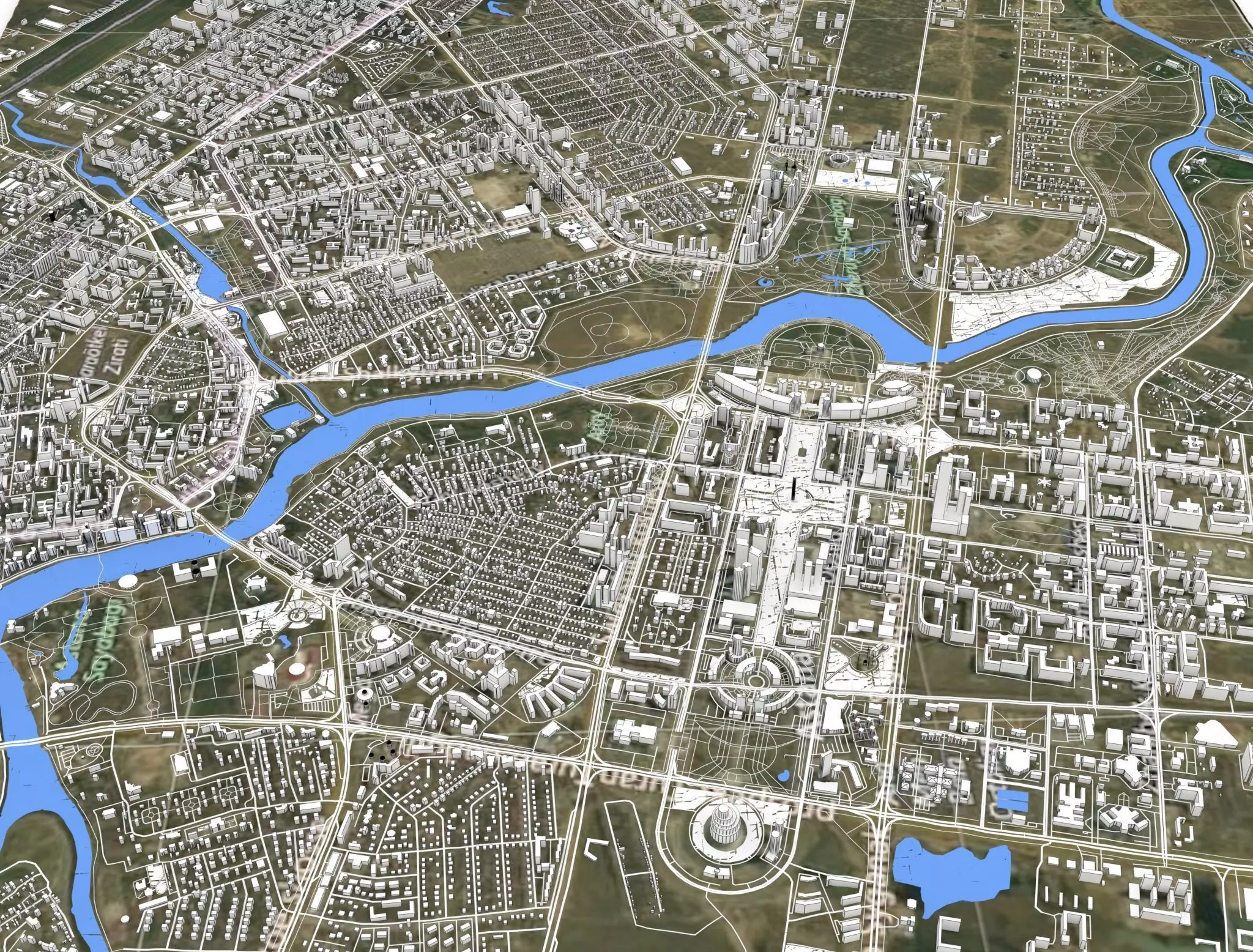 Astana Nur-Sultan Kazakhstan 3D model_0