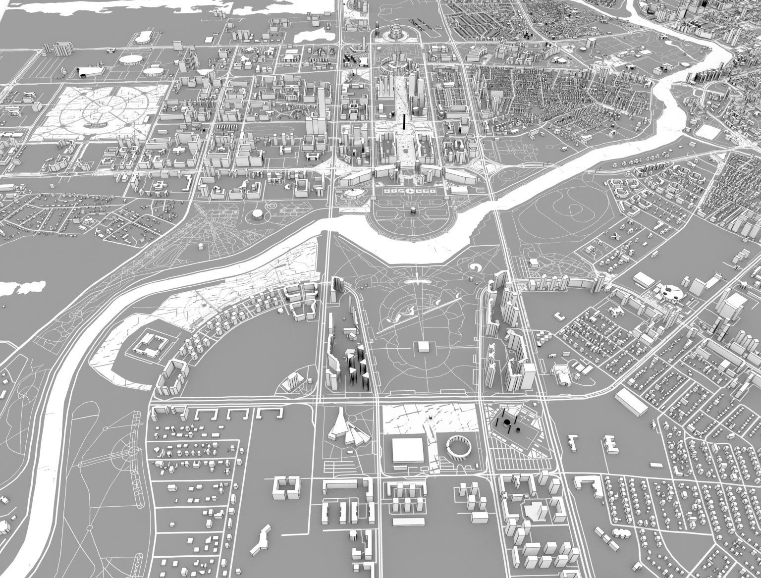 Astana Nur-Sultan Kazakhstan 3D model_1