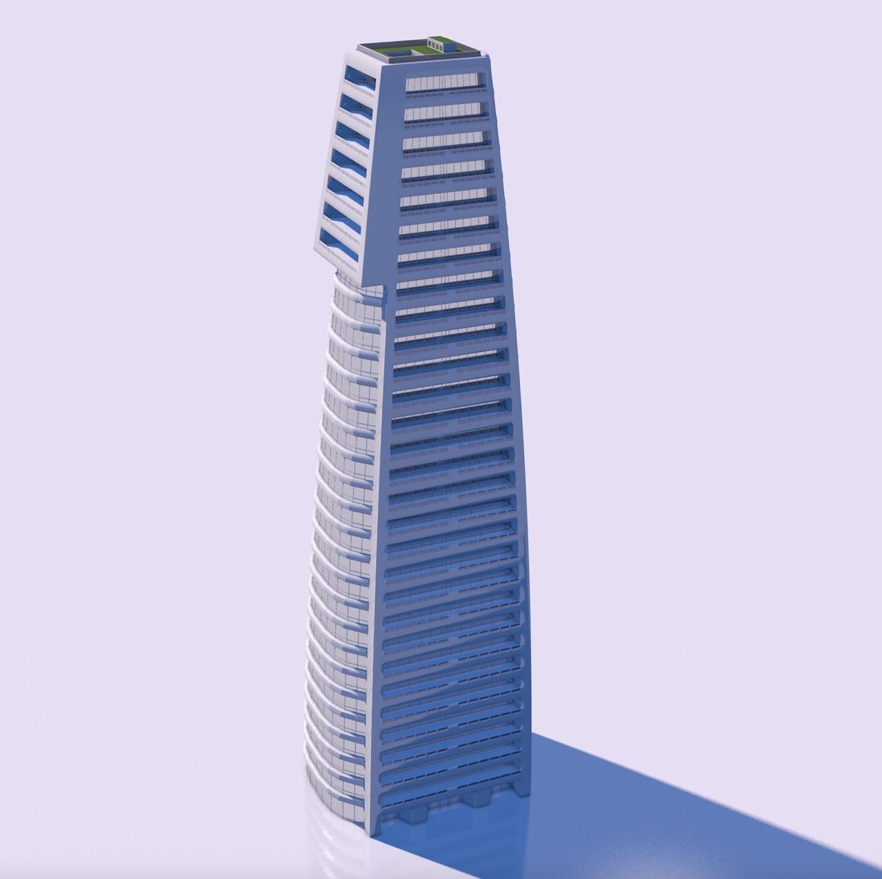 Futuristic skyscrapers downtown 3D model_10
