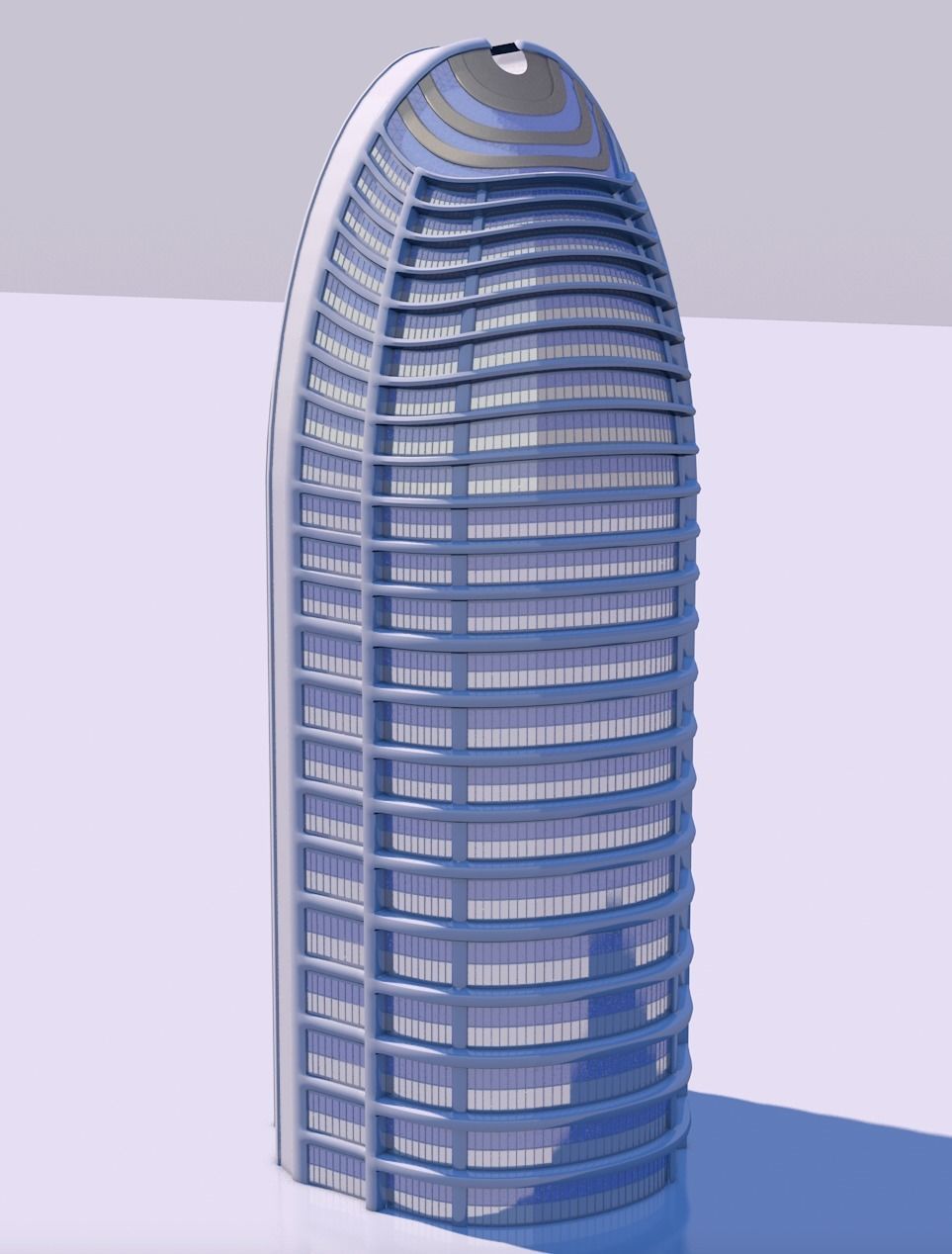 Futuristic skyscrapers downtown 3D model_12